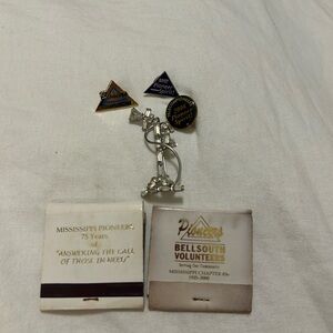 BellSouth Volunteer Pins Collection and matchbooks